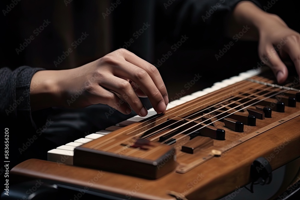 Person playing piano 