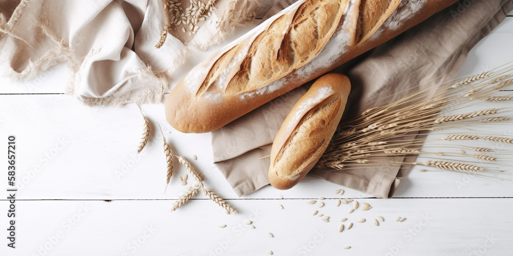 The Soft and Delicious Fresh White Bread. Ai Generated Art. Bakery, food, bread, Concept Art Background. Wallpaper. Whitespace. The Soft and Delicious Fresh White Bread. Ai Generated Art. Bakery, food, bread, Concept Art Background. Wallpaper. Whitespace.