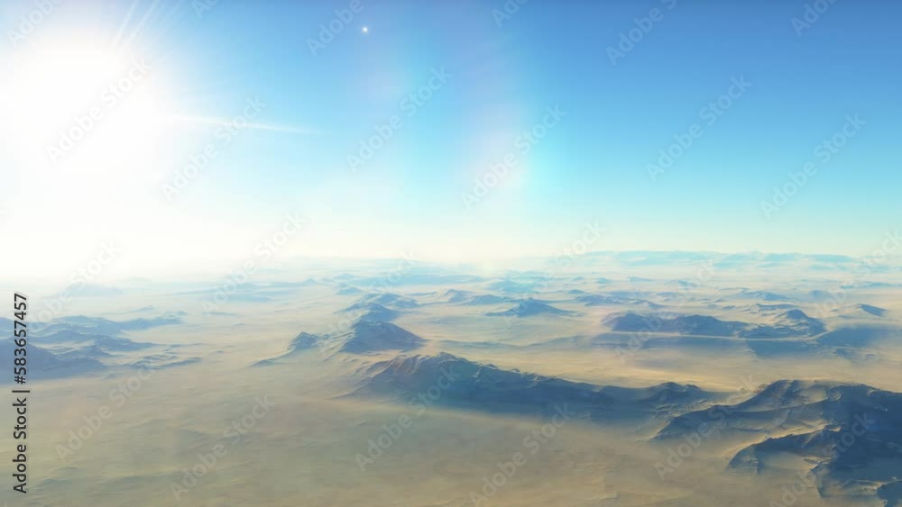 Misty Alien Planet. The rocky desert is covered with thick pink fog
Misty Alien Planet. The rocky desert is covered with thick pink fog