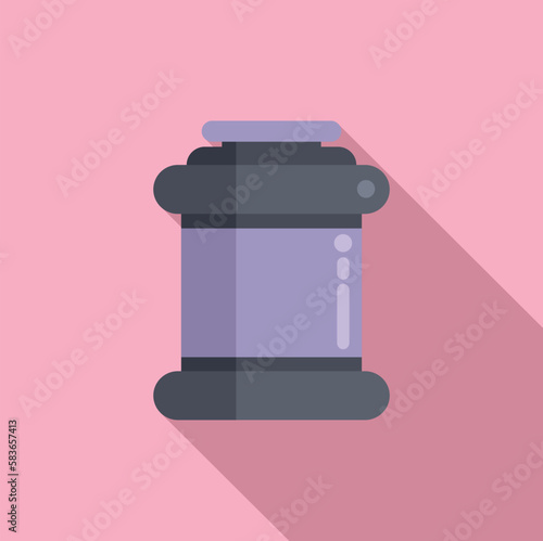 Protein pot icon flat vector. Food nutrition. Fat health