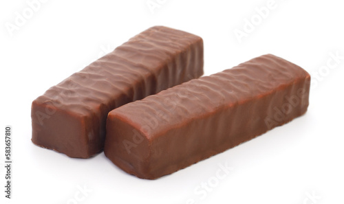 Chocolate with nuts isolated.
