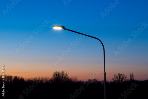 street lamp on sky