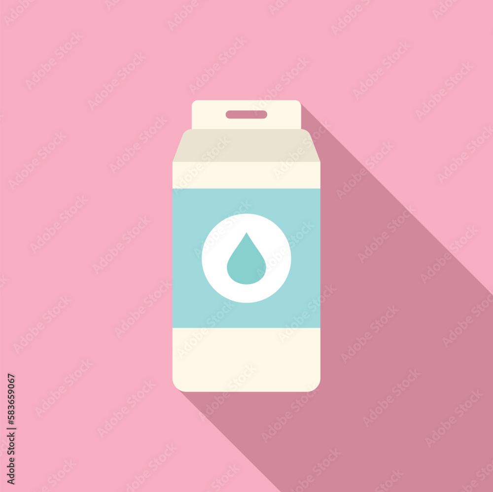 Milk pack icon flat vector. Food protein. Health diet Milk pack icon flat vector. Food protein. Health diet