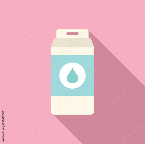 Milk pack icon flat vector. Food protein. Health diet