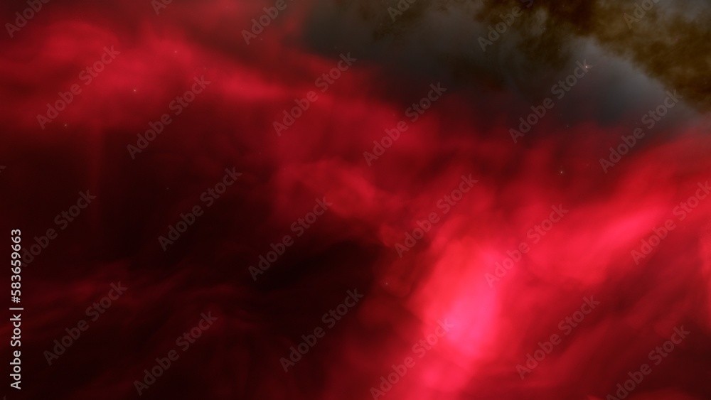 red-violet nebula in outer space, horsehead nebula, unusual colorful nebula in a distant galaxy, red nebula 3d render

