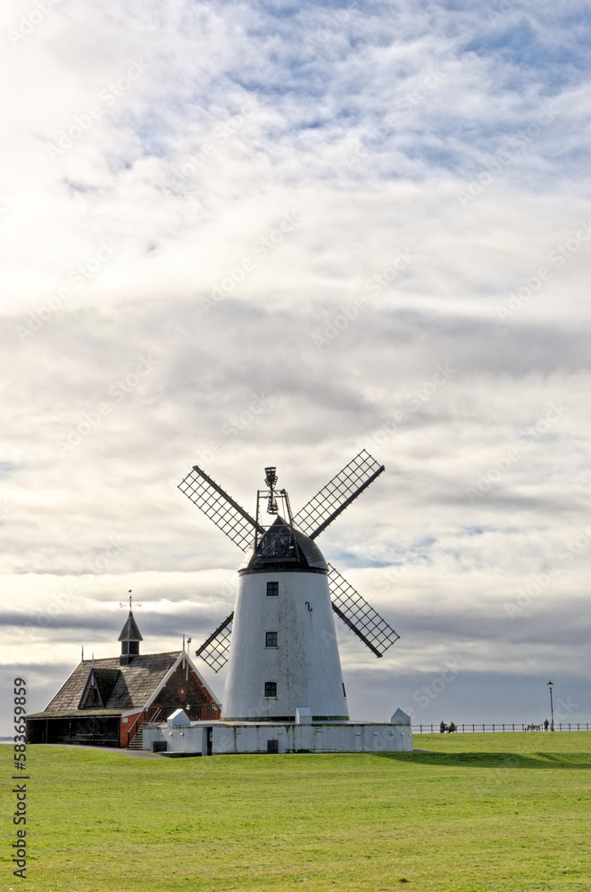 Fototapeta premium Lytham St Annes Windmill - Lancashire Fylde coast, United Kingdom