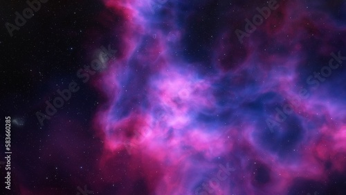 Fototapeta Naklejka Na Ścianę i Meble -  Nebula gas cloud in deep outer space, science fiction illustration, colorful space background with stars 3d render

