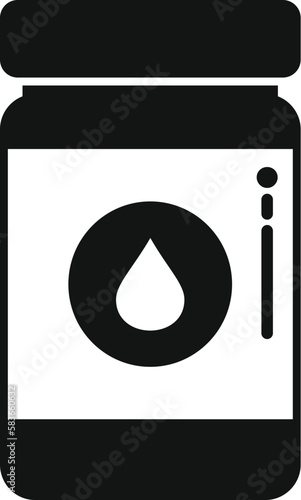 Sour cream jar icon simple vector. Food protein. Fat nutrient