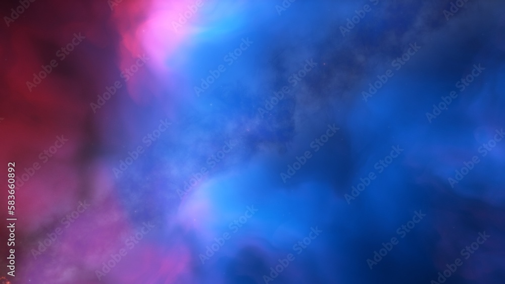 Fototapeta premium bright nebula, nebula in space, majestic red-purple nebula, beautiful space background 3D render 