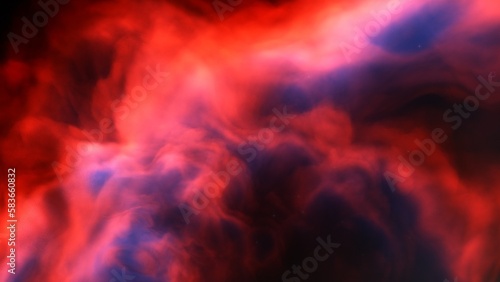 bright nebula, nebula in space, majestic red-purple nebula, beautiful space background 3D render 