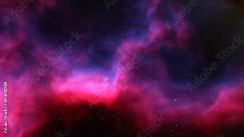 bright nebula, nebula in space, majestic red-purple nebula, beautiful space background 3D render  © ANDREI