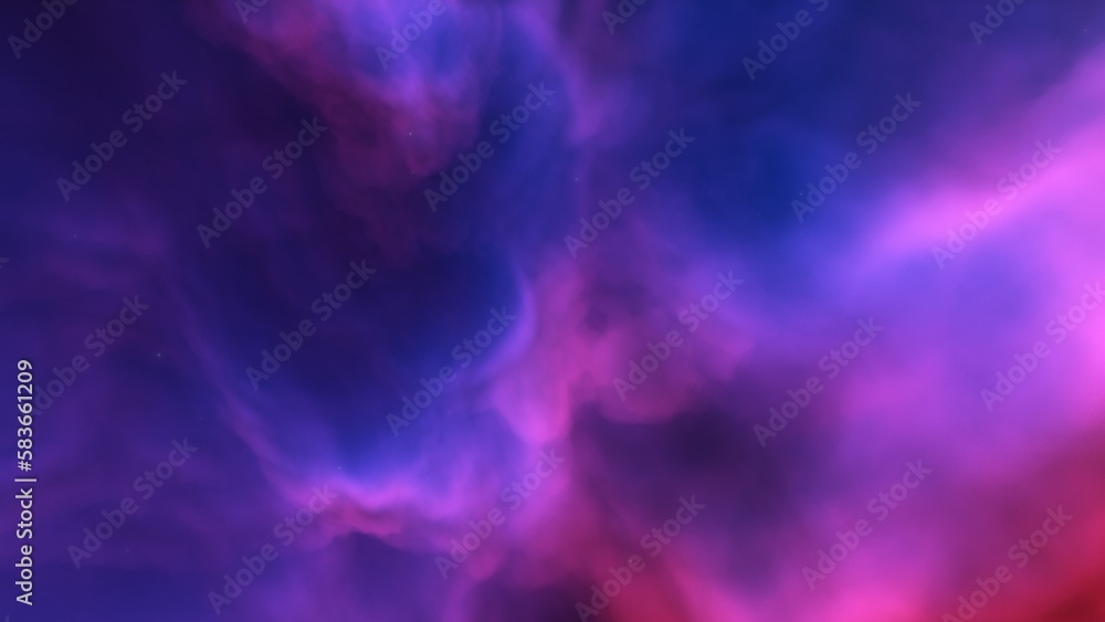 Fototapeta premium Deep space nebula with stars. Bright and vibrant Multicolor Starfield Infinite space outer space background with nebulas and stars. Star clusters, nebula outer space background 3d render 