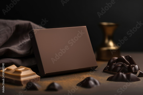Chocolate Mockup. AI generated