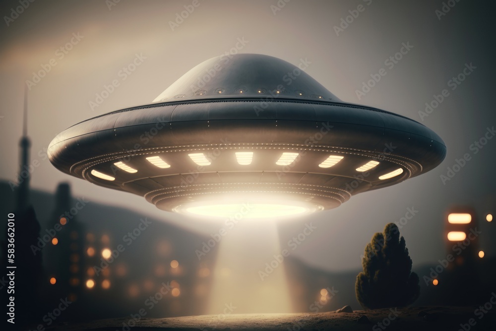 UFO unidentified flying object. AI generated UFO unidentified flying object. AI generated