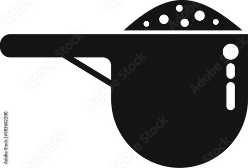 Protein powder spoon icon simple vector. Food nutrition. Diet balance