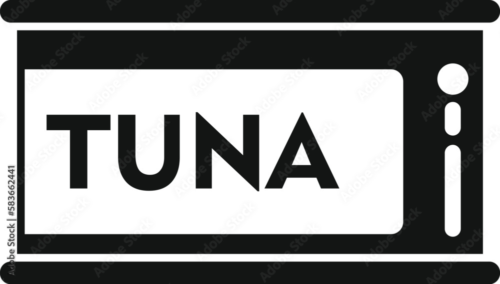 Tuna fish can icon simple vector. Food protein. Healthy vitamin Tuna fish can icon simple vector. Food protein. Healthy vitamin
