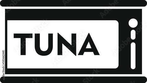 Tuna fish can icon simple vector. Food protein. Healthy vitamin