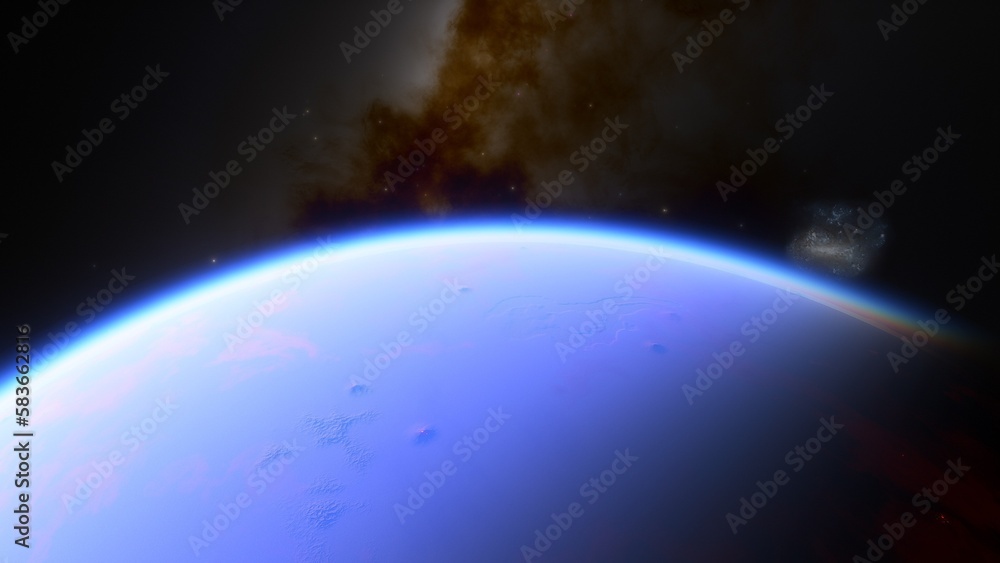 Obraz premium Abstract planets and space background 
