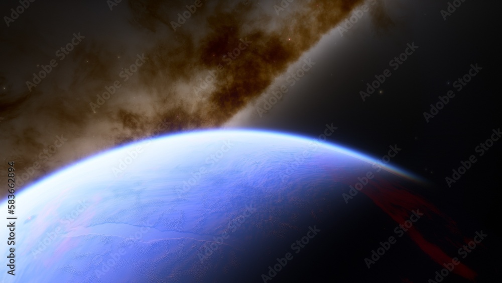 Abstract planets and space background
