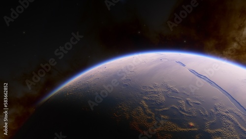 Abstract planets and space background 