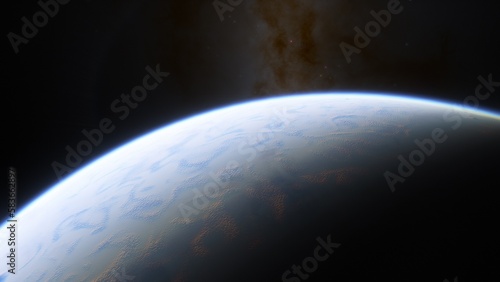 Abstract planets and space background 