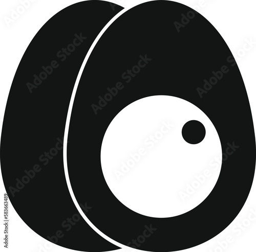 Boiled egg icon simple vector. Food protein. Health balance