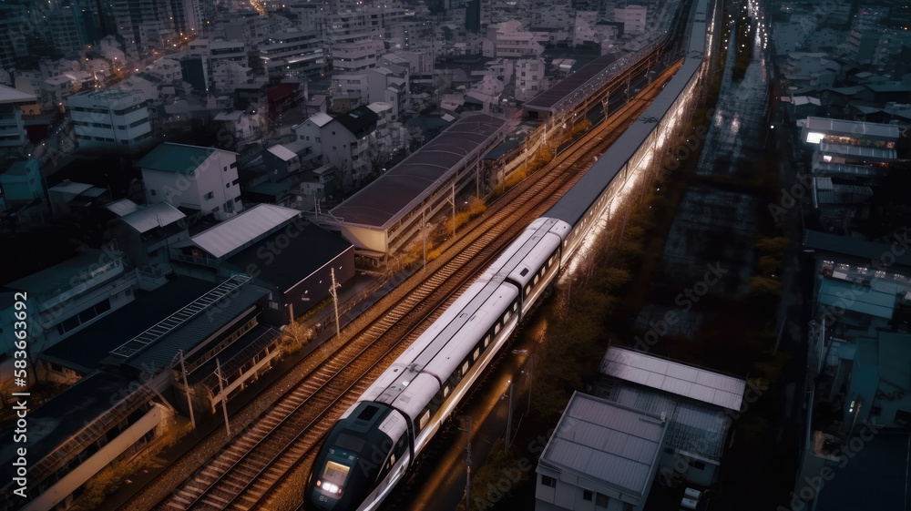train in motion created with Generative AI technology train in motion created with Generative AI technology