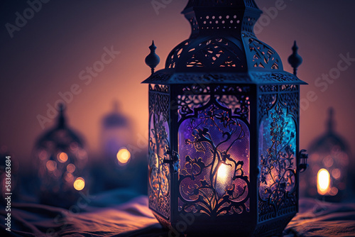 Wallpaper Mural beautiful ramadan lanterns, generative AI Torontodigital.ca