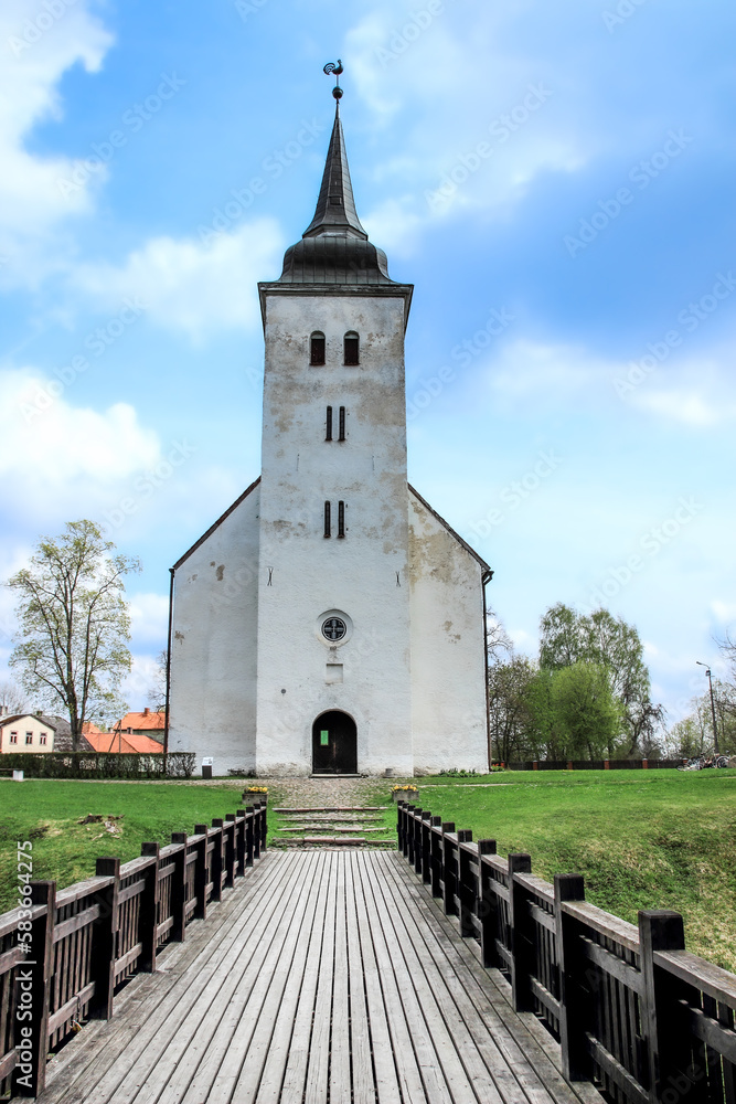 St. John's Church in Viljandi. A church in a small, idyllic Estonian town.
