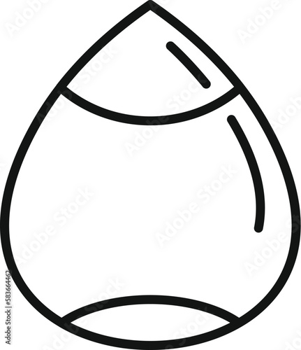 Nut icon outline vector. Food protein. Vitamin healthy