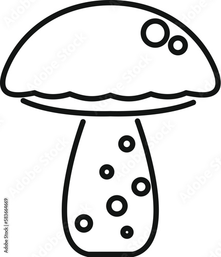 Mushroom icon outline vector. Food protein. Vitamin health