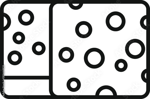 Farm cheese icon outline vector. Protein food. Health balance