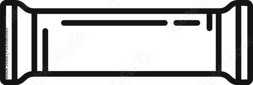 Bar stick icon outline vector. Protein nutrition. Health meal