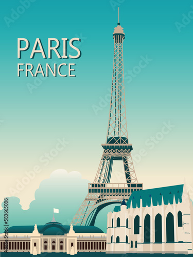 Paris travel poster