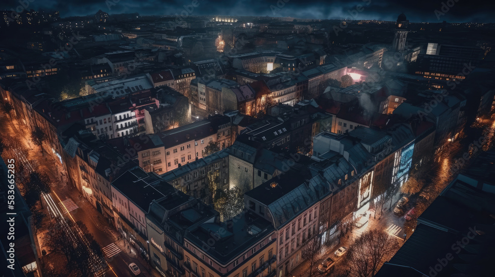 berlin from the top view created with Generative AI technology
