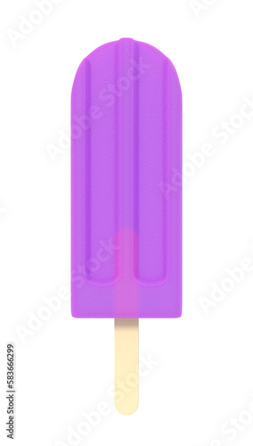 Colorful popsicle icecream on stick. Delicious bright colored fruity summer dessert. Png isolated on transparent background