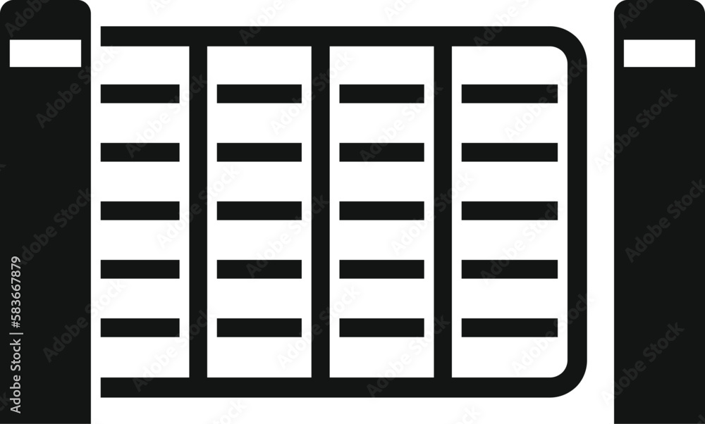 Gate control icon simple vector. House security. Metal signal Gate control icon simple vector. House security. Metal signal