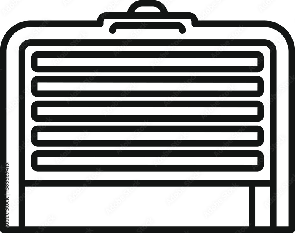 Garage control icon outline vector. Automatic fence. Auto parking Garage control icon outline vector. Automatic fence. Auto parking