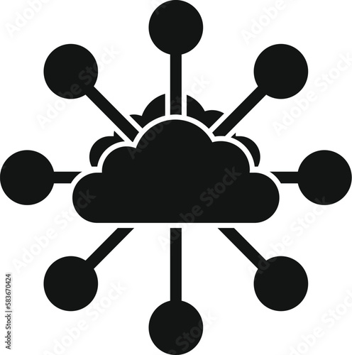 Blockchain cloud icon simple vector. Block chain. Finance bitcoin