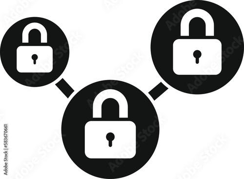 Padlock finance icon simple vector. Block chain. Ledger bitcoin