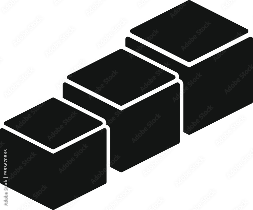 Cube blockchain icon simple vector. Chain block. Finance digital Cube blockchain icon simple vector. Chain block. Finance digital