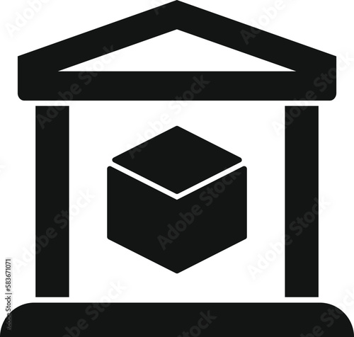 Blockchain bank icon simple vector. Crypto business. Finance network