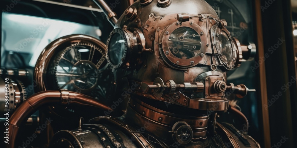 Steampunk mask and costume, ai Steampunk mask and costume, ai