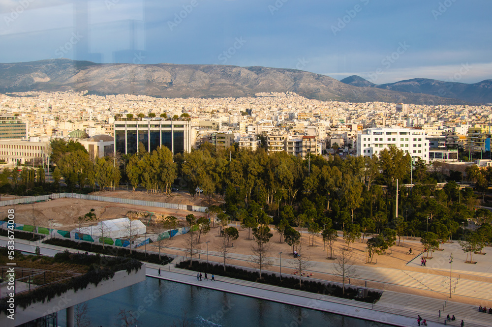 Panorama of the Athens city, Greece