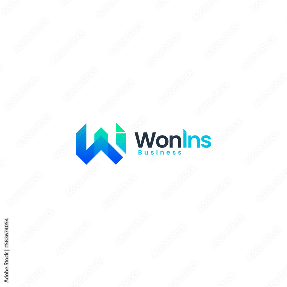 Business letter logo gradient modern color Business letter logo gradient modern color