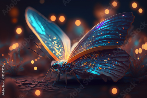 Magical Butterfly, Illustration, Generative AI
