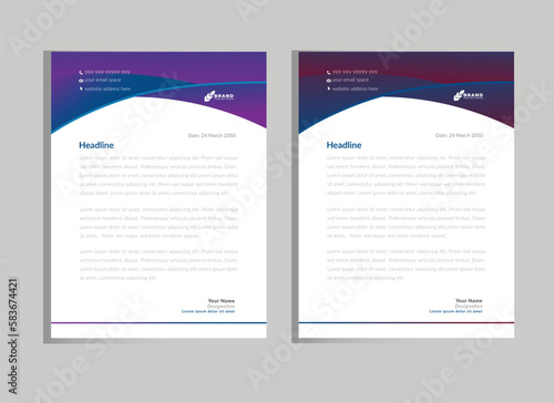 modern letterhead template for business.