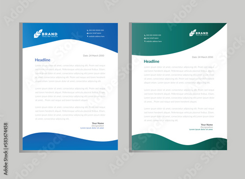 modern letterhead template for business.