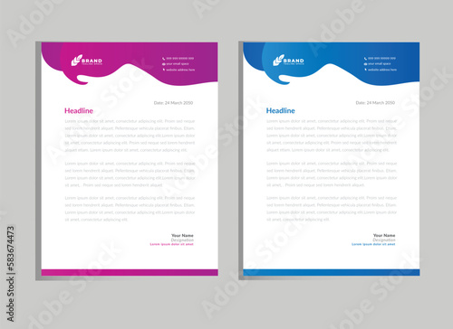 modern letterhead template for business.