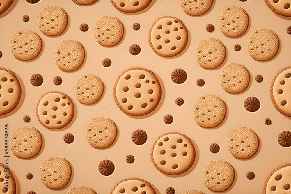 seamless background with cookies seamless background with cookies